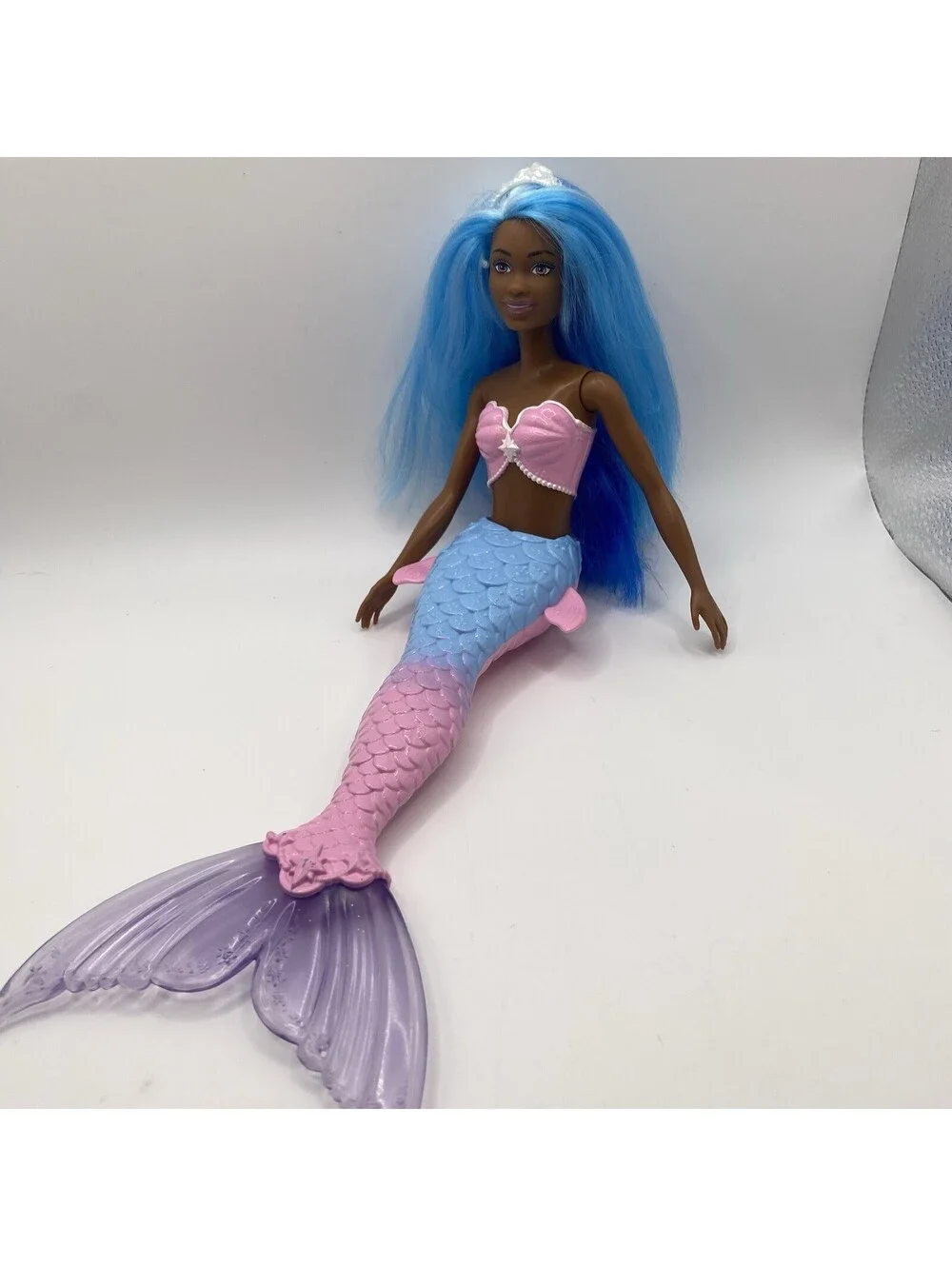 Barbie Dreamtopia #HRG12 AA Mermaid Doll Blue Hair Read B14